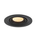 Recessed LED ceiling light, black finish.