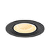 Recessed ceiling light fixture, black finish.