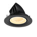 Black recessed ceiling light fixture, matte finish.