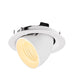 White recessed adjustable LED downlight.