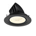 Black recessed ceiling light fixture with a matte finish.