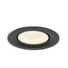 Recessed ceiling light fixture, black finish.
