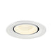 White recessed LED downlight with a matte finish.