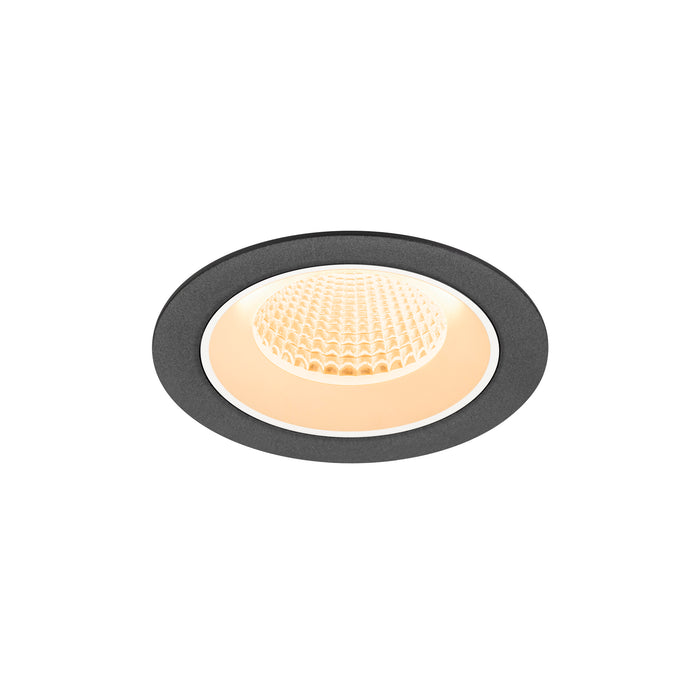 Recessed ceiling light fixture, black finish.