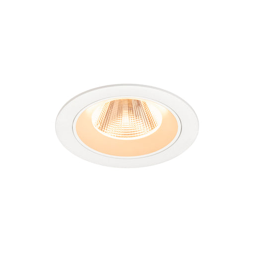 Recessed ceiling light fixture, white finish.