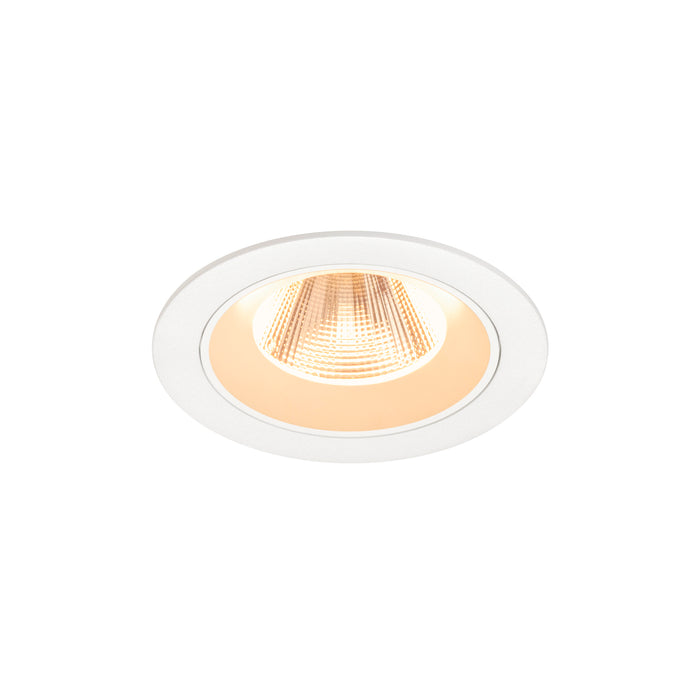 Recessed ceiling light fixture, white finish.
