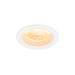 White recessed LED downlight fixture.