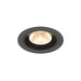 Recessed ceiling light fixture, black finish.
