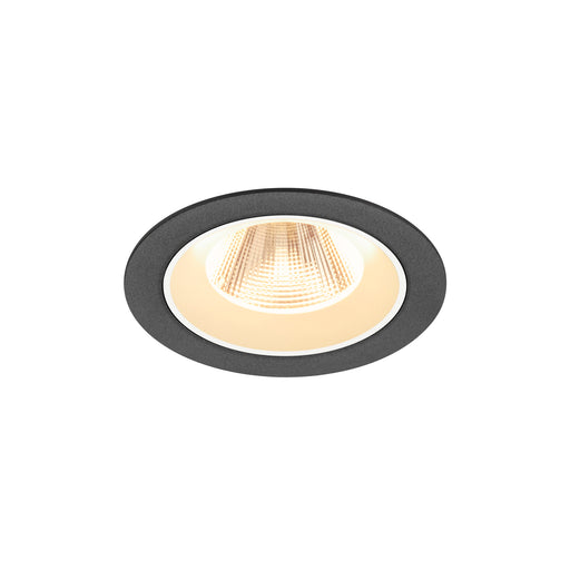 Recessed ceiling light fixture, black finish.