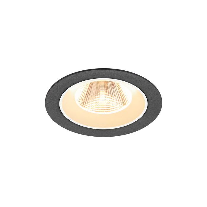 Recessed ceiling light fixture, black finish.