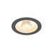 Recessed ceiling light fixture, black finish.