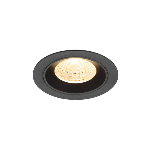 Recessed ceiling light fixture, black finish.
