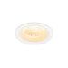 White recessed downlight fixture.