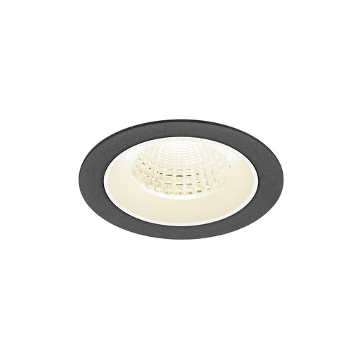 Recessed ceiling light fixture, gray finish.
