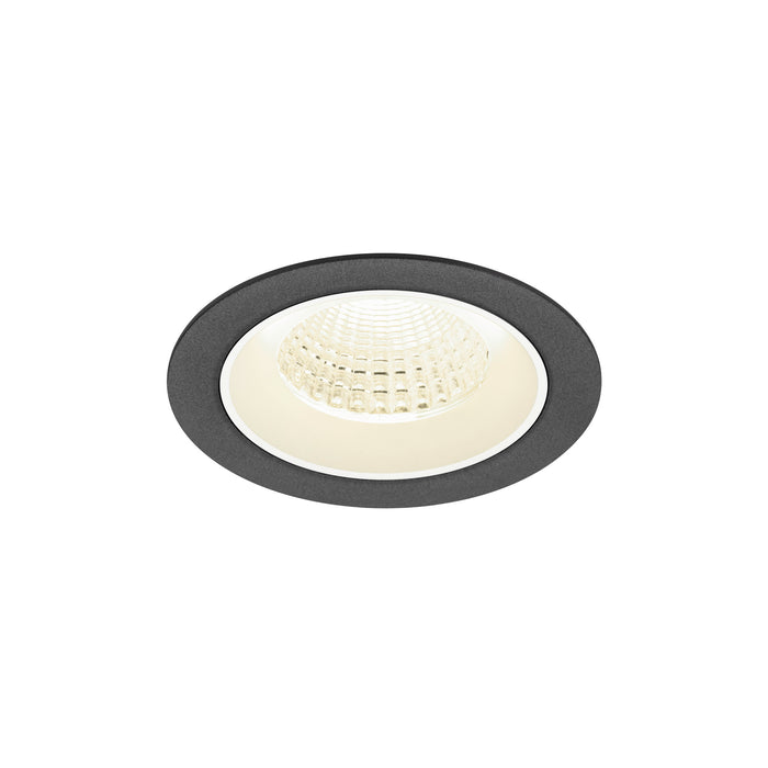 Recessed ceiling light fixture, gray finish.
