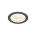 Recessed ceiling light fixture, gray finish.