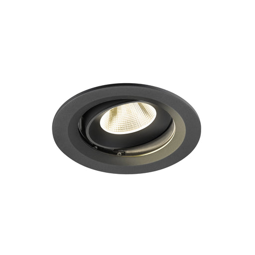 Recessed ceiling light fixture, black finish.