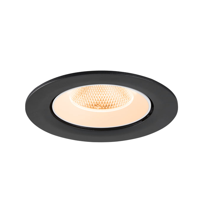 Recessed ceiling light fixture, black finish.