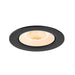 Recessed ceiling light fixture, black finish.