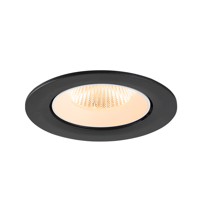 Recessed ceiling light fixture, black finish.