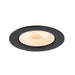 Recessed ceiling light fixture, black finish.