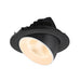 Black recessed ceiling light fixture, matte finish.