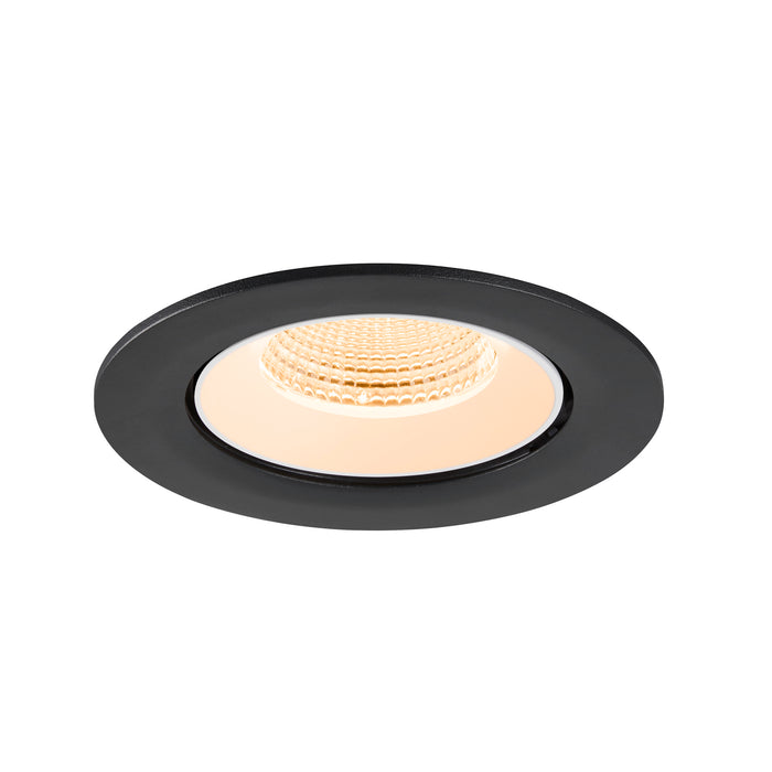 Recessed ceiling light fixture, black finish.