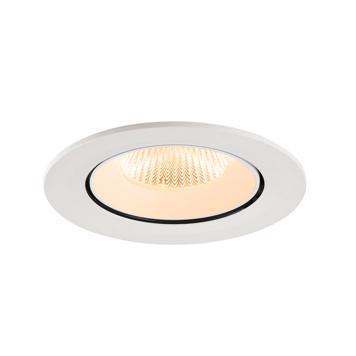 Recessed ceiling light fixture, white finish.