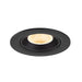 Recessed ceiling light fixture, black finish.