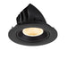 Black recessed ceiling light fixture with a matte finish.