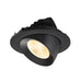 Black recessed ceiling light fixture, matte finish.