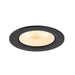 Recessed ceiling light fixture, black finish.