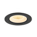 Recessed ceiling light fixture, black finish.