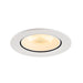 White recessed ceiling light fixture.