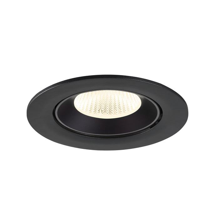 Recessed ceiling light fixture, black finish.