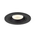 Recessed ceiling light fixture, black finish.