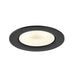 Recessed ceiling light fixture, black finish.