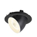 Recessed adjustable spotlight, black finish.