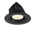 Black recessed LED downlight fixture, matte finish.
