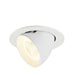 White recessed adjustable spotlight fixture.