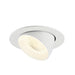 White recessed adjustable LED downlight.