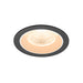 Recessed ceiling light fixture, black finish.