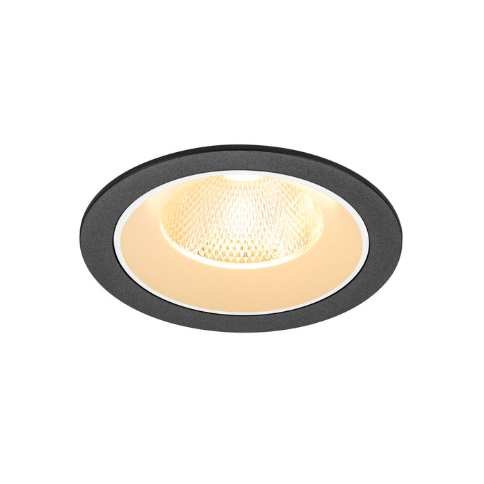Recessed ceiling light fixture, black finish.