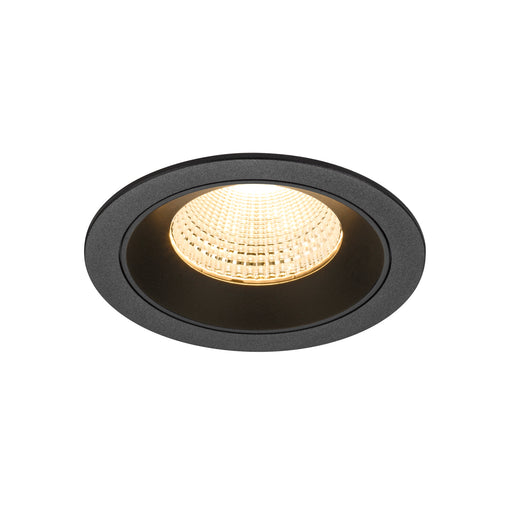 Recessed ceiling light, black finish.