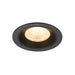 Recessed ceiling light, black finish.