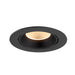 Black recessed ceiling light fixture with matte finish.