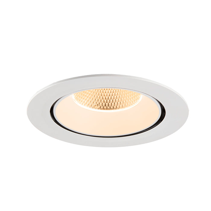Recessed ceiling light fixture, white finish.