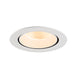 White recessed ceiling light fixture.