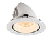 White recessed LED downlight, matte finish.