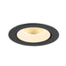 Recessed ceiling light fixture, black finish.